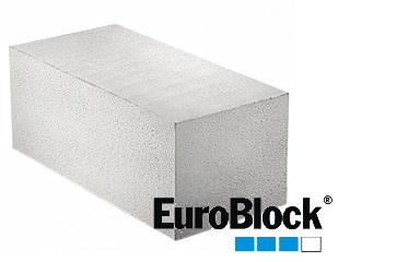 Блок газобетонный стеновой 600*300*300мм B 3 D 500кг/м3 EuroBlock