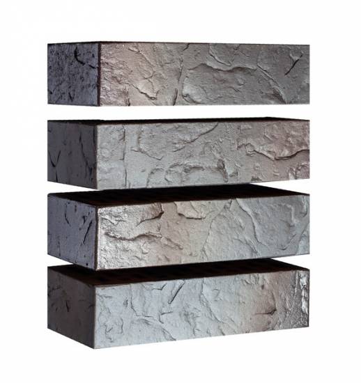 Кирпич керамический Флеш Сланец Графит (250х120х65) Магма